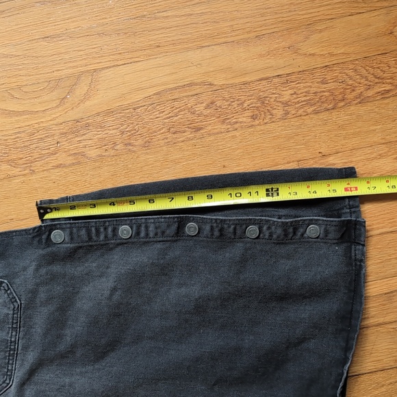 Free People Washed Black Denim Overall Dress Button Side Sz 2 - Picture 10 of 13